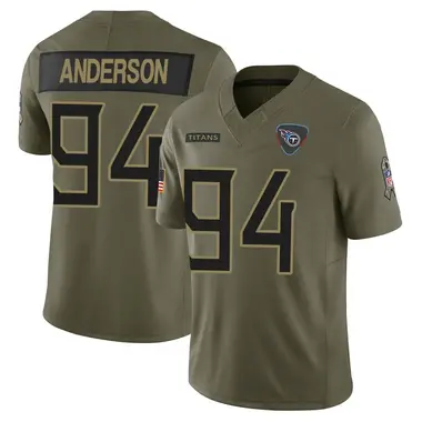 Abdullah Anderson Men's Limited Olive Tennessee Titans 2025 Salute to Service Jersey
