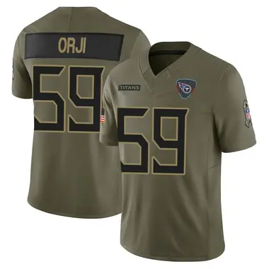 Anfernee Orji Men's Limited Olive Tennessee Titans 2025 Salute to Service Jersey