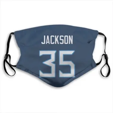 Chris Jackson Name & Number Navy Tennessee Titans Face Mask
