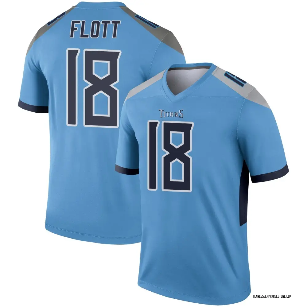 Cor'Dale Flott Men's Legend Light Blue Tennessee Titans Jersey