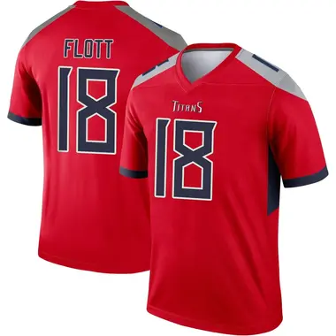 Cor'Dale Flott Men's Legend Red Tennessee Titans Inverted Jersey