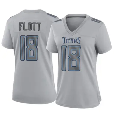 Cor'Dale Flott Women's Game Gray Tennessee Titans Atmosphere Fashion Jersey