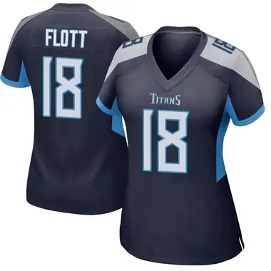 Cor'Dale Flott Women's Game Navy Tennessee Titans Jersey