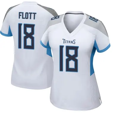 Cor'Dale Flott Women's Game White Tennessee Titans Jersey