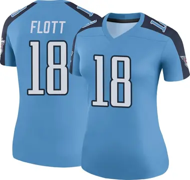 Cor'Dale Flott Women's Legend Light Blue Tennessee Titans Color Rush Jersey