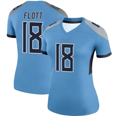 Cor'Dale Flott Women's Legend Light Blue Tennessee Titans Jersey