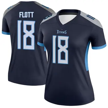 Cor'Dale Flott Women's Legend Navy Tennessee Titans Jersey