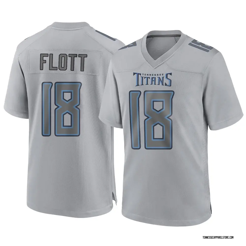 Cor'Dale Flott Youth Game Gray Tennessee Titans Atmosphere Fashion Jersey