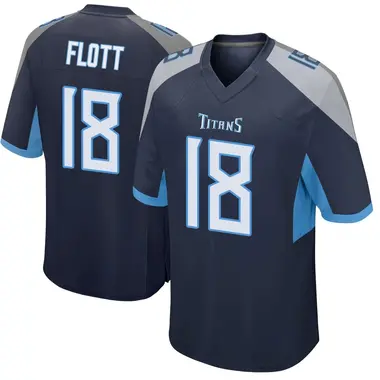 Cor'Dale Flott Youth Game Navy Tennessee Titans Jersey