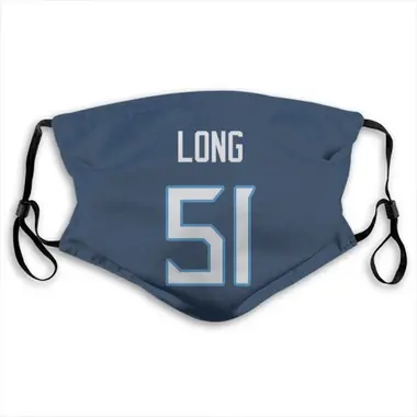 David Long Jr. Name & Number Navy Tennessee Titans Face Mask
