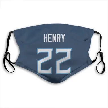 Derrick Henry Name & Number Navy Tennessee Titans Face Mask