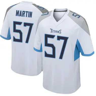 Jacob Martin Men's Game White Tennessee Titans Jersey