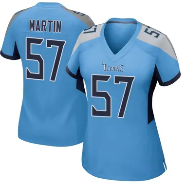 Jacob Martin Women's Game Light Blue Tennessee Titans Jersey