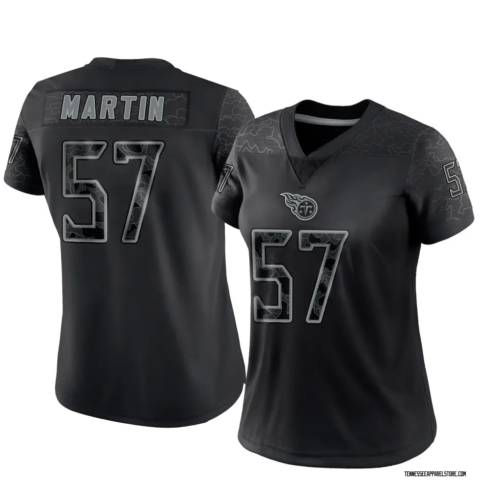 Jacob Martin Women's Limited Black Tennessee Titans Reflective Jersey