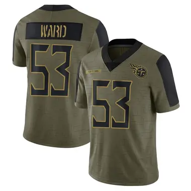 Jihad Ward Men's Limited Olive Tennessee Titans 2021 Salute To Service Jersey