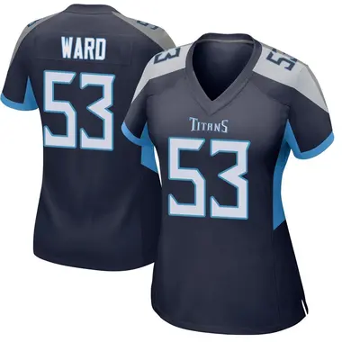 Jihad Ward Women's Game Navy Tennessee Titans Jersey
