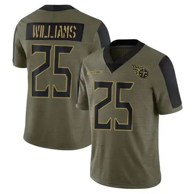 Joshua Williams Men's Limited Olive Tennessee Titans 2021 Salute To Service Jersey