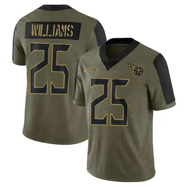 Joshua Williams Youth Limited Olive Tennessee Titans 2021 Salute To Service Jersey
