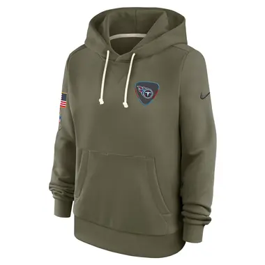 Women's Olive Tennessee Titans 2025 Salute to Service Sideline Hoodie